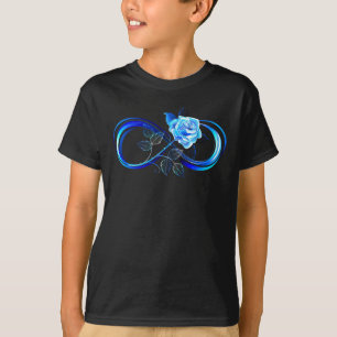 Glowing infinity with blue rose T-Shirt
