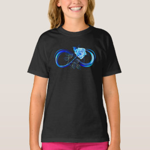 Glowing infinity with blue rose T-Shirt