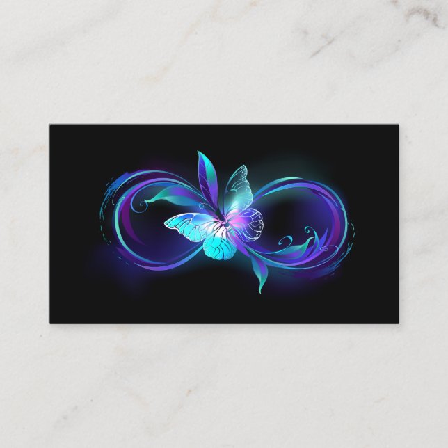 Glowing Infinity with Magic Butterfly Appointment Card (Front)