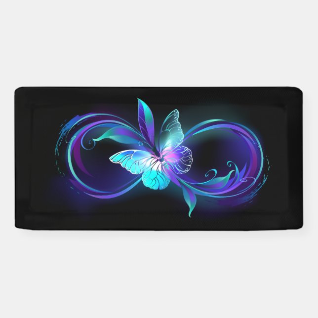 Glowing Infinity with Magic Butterfly Banner (Horizontal)