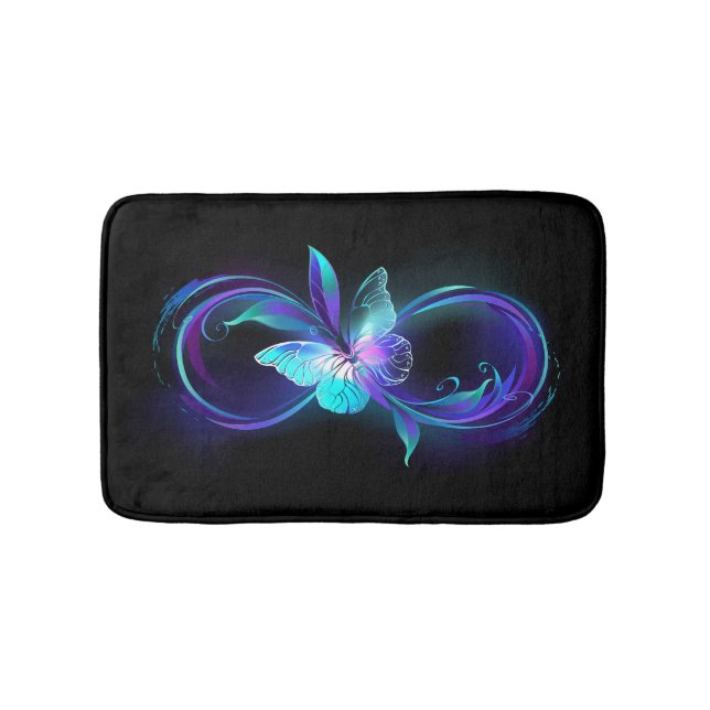 Glowing Infinity with Magic Butterfly Bath Mat (Front)