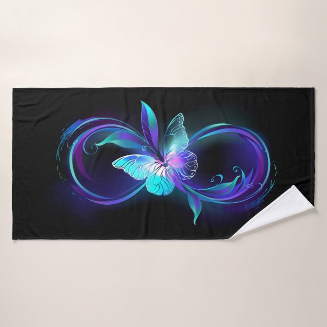 Glowing Infinity with Magic Butterfly Bath Towel (Bath Towel)