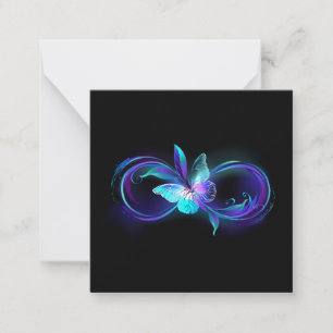 Glowing Infinity with Magic Butterfly Card