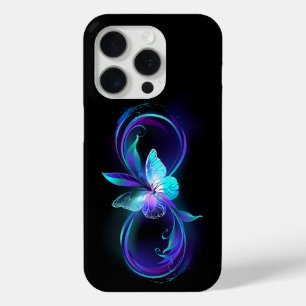 Glowing Infinity with Magic Butterfly iPhone 15 Pro Case