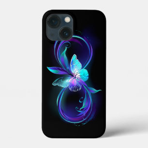 Glowing Infinity with Magic Butterfly iPhone 13 Mini Case