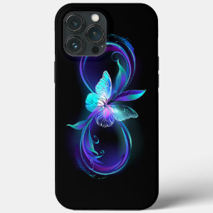 Glowing Infinity with Magic Butterfly iPhone 13 Pro Max Case