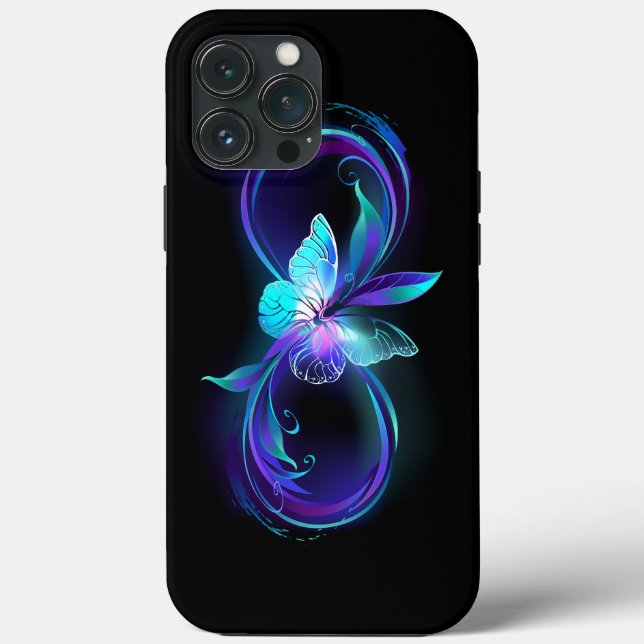 Glowing Infinity with Magic Butterfly Case-Mate iPhone Case (Back)