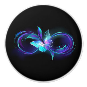 Glowing Infinity with Magic Butterfly Ceramic Knob