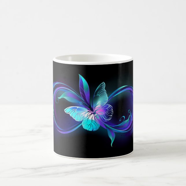 Glowing Infinity with Magic Butterfly Coffee Mug (Center)
