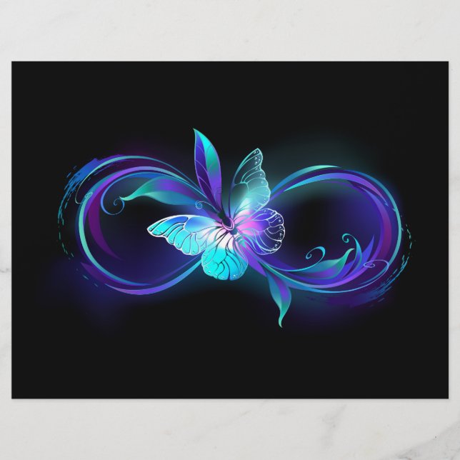 Glowing Infinity with Magic Butterfly Custom Letterhead (Front)