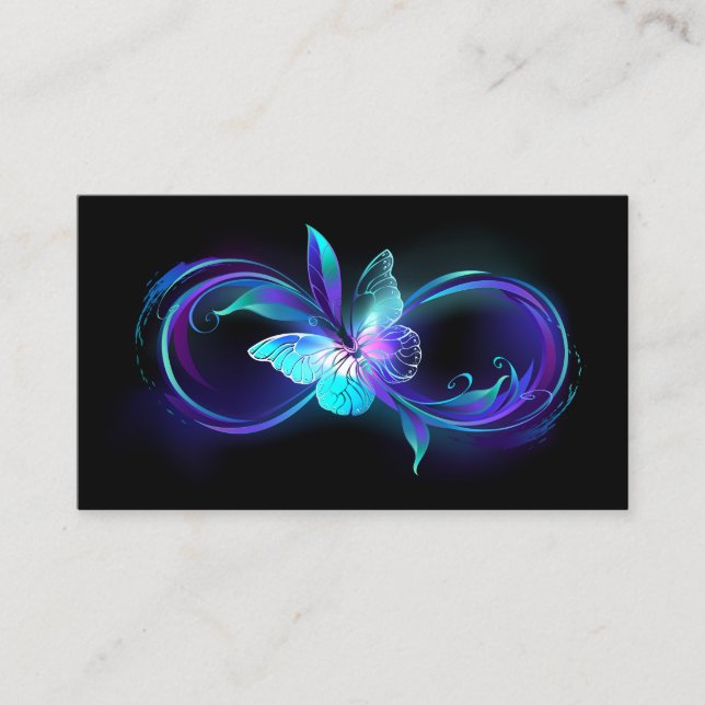 Glowing Infinity with Magic Butterfly Discount Card (Front)