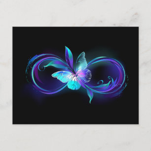 Glowing Infinity with Magic Butterfly Enclosure Card