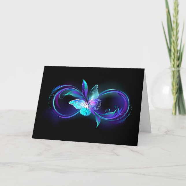 Glowing Infinity with Magic Butterfly Invitation (Front)