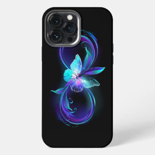Glowing Infinity with Magic Butterfly iPhone 13 Pro Max Case