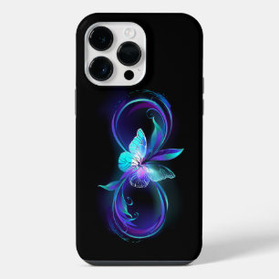 Glowing Infinity with Magic Butterfly iPhone 14 Pro Max Case