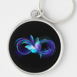 Glowing Infinity with Magic Butterfly Key Ring