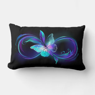 Glowing Infinity with Magic Butterfly Lumbar Cushion
