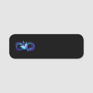 Glowing Infinity with Magic Butterfly Name Tag