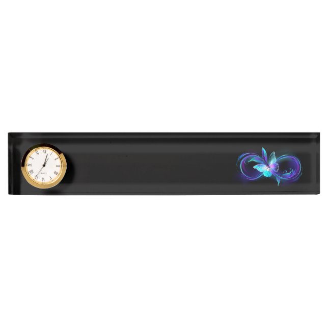 Glowing Infinity with Magic Butterfly Nameplate (Front)
