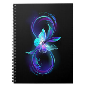 Glowing Infinity with Magic Butterfly Notebook