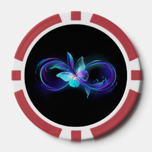 Glowing Infinity with Magic Butterfly Poker Chips