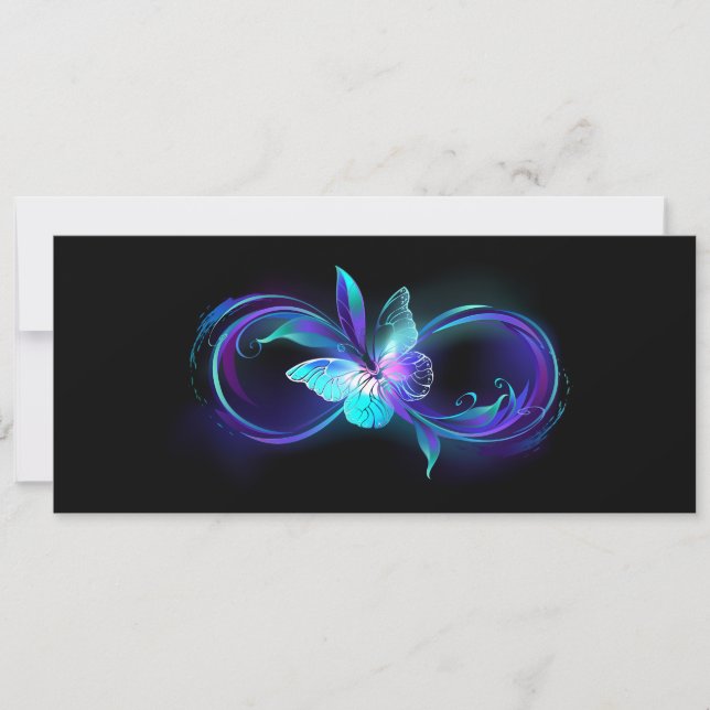 Glowing Infinity with Magic Butterfly Save The Date (Front)