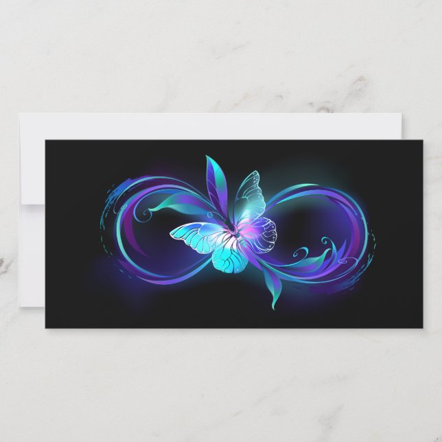 Glowing Infinity with Magic Butterfly Thank You Card (Front)