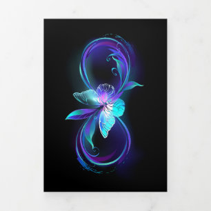 Glowing Infinity with Magic Butterfly Tri-Fold Announcement