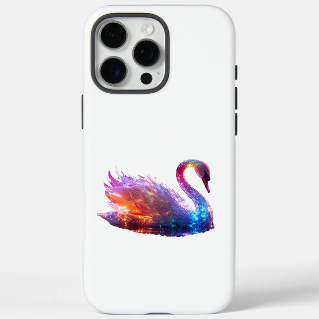 Glowing Iridescent Swan on Water – Magical Fantasy Case-Mate iPhone Case (Back)