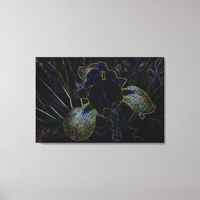 Glowing Iris Canvas Print (Front)
