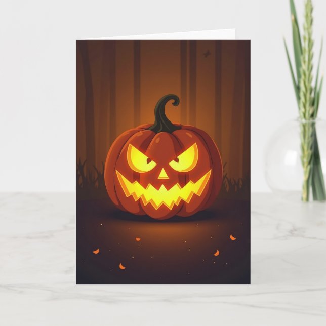 Glowing Jack O Lantern Card (Front)