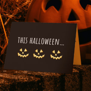 Glowing Jack-o-Lantern Halloween Card