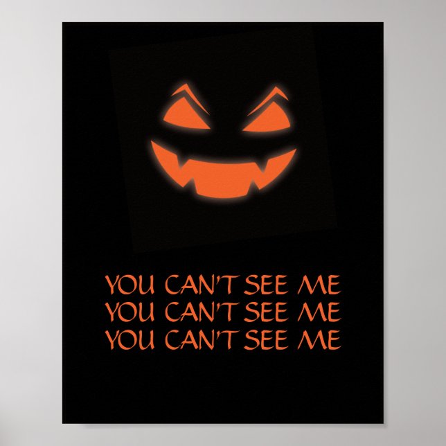 Glowing Jack O Lantern Halloween Spooky Design Poster (Front)