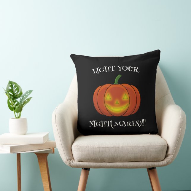 Glowing Jack-o'-Lantern - Light Your Nightmares Cushion (Chair)