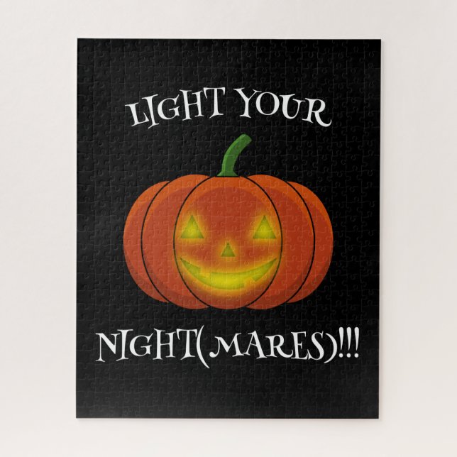 Glowing Jack-o'-Lantern - Light Your Nightmares Jigsaw Puzzle (Vertical)