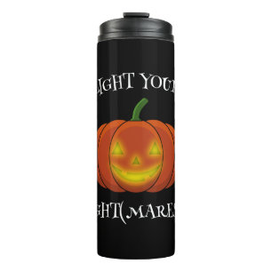 Glowing Jack-o'-Lantern - Light Your Nightmares Thermal Tumbler