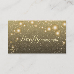 Glowing Jar Of Fireflies With Night Stars Business Card