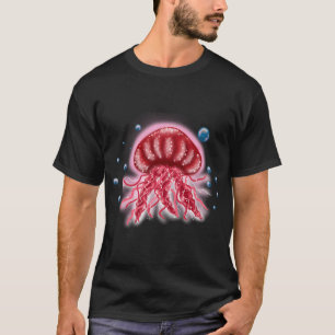 Glowing Jelly Fish Drawing T-Shirt