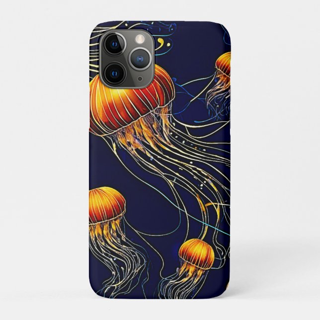 Glowing Jellyfish Sea  Case-Mate iPhone Case (Back)