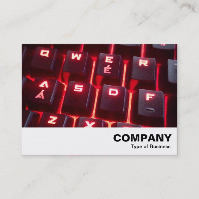 Glowing Keyboard Business Card (Front)