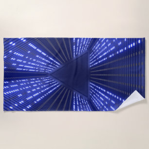 glowing light beach towel