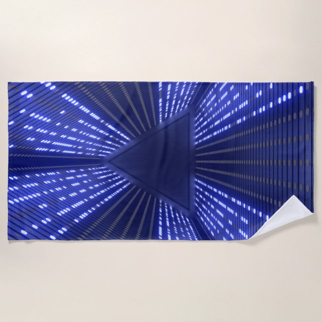 glowing light beach towel (Front)