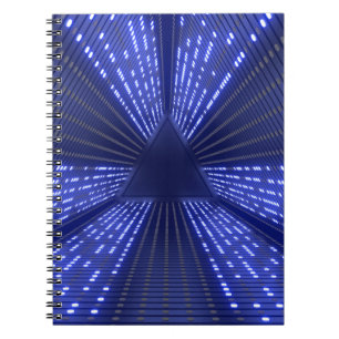 glowing light notebook