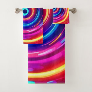Glowing Light Vortex Bath Towel Set