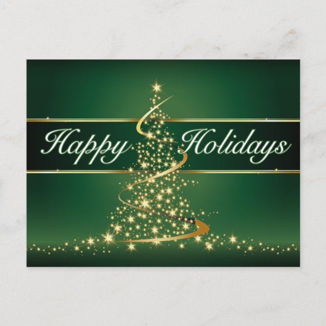 Glowing Lights Happy Holidays Postcard (Front)