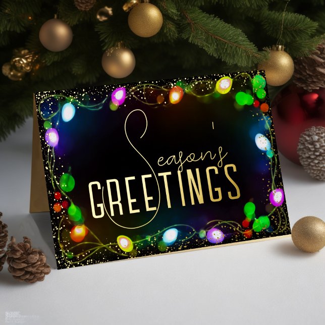 Glowing Lights Holiday Greeting Card (Creator Uploaded)