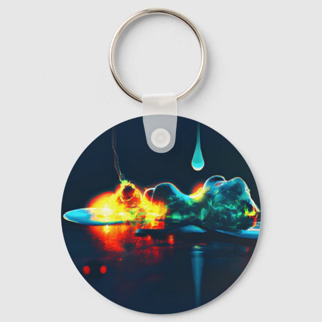 Glowing Liquid Drip Key Ring (Front)