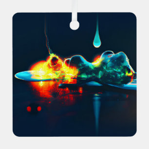 Glowing Liquid Drip Metal Tree Decoration