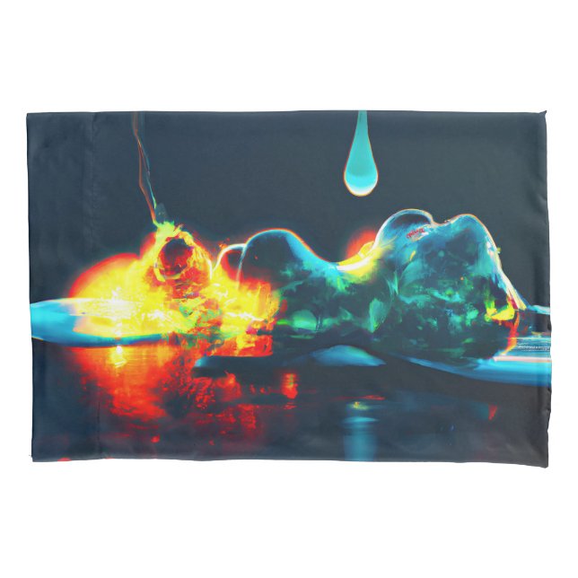 Glowing Liquid Drip Pillowcase (Front)