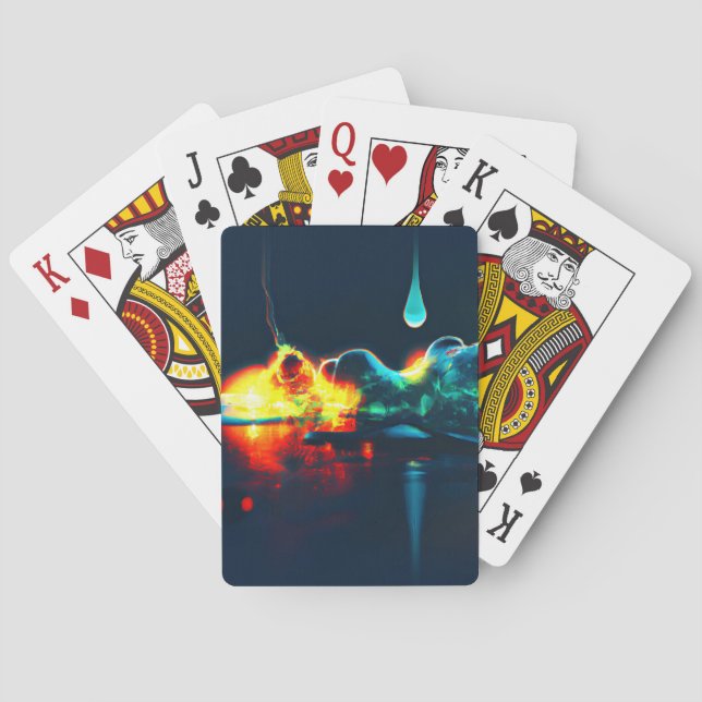 Glowing Liquid Drip Playing Cards (Back)